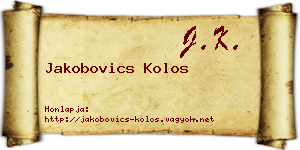 Jakobovics Kolos névjegykártya